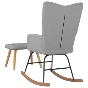 Chaise à bascule avec tabouret 3010050-2 Gris lumineux