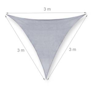 Voile d'ombrage triangulaire gris clair 300 x 265 cm