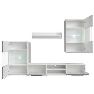 TV-Schrank mit LED 5er Set D166 Schwarz