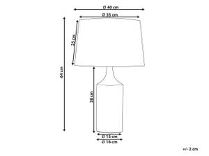 Tischlampen CALVAS Beige - Grau - Weiß - Keramik - 40 x 64 x 40 cm