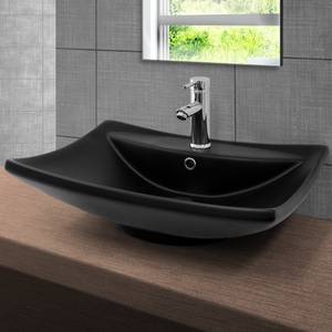 lavabo 61x45,5x18,5 cm noir Céramique