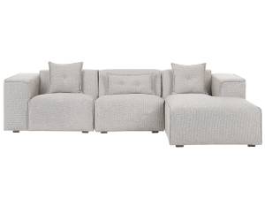 Ecksofa DOLVA Beige - Schwarz - Creme