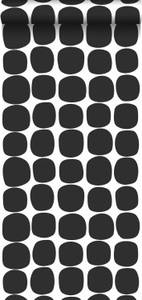 papier peint motif graphique 7302 Noir - Fibres naturelles - Textile - 53 x 1005 x 1005 cm