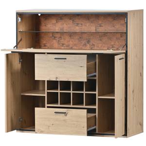 Sideboard GLOWNatur Ⅵ Beige - Holzwerkstoff - Glas - 38 x 111 x 110 cm