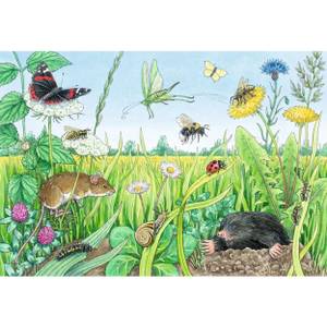 Puzzle Tiere im Wald und auf der Wiese Papier - 20 x 4 x 28 cm