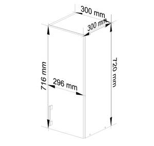 Hängeschrank LIMA 30 1T Braun - Weiß - Holzwerkstoff - 30 x 72 x 31 cm