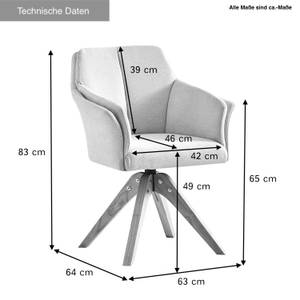 Esszimmerstuhl DAISY drehbar Grau