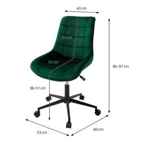 Bürostuhl Grün mit Metallgestell Grün