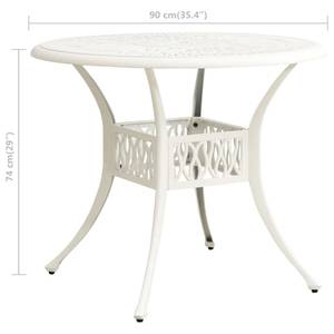 Bistroset (5-teilig) 3011682-2 Weiß - Metall - 90 x 74 x 90 cm