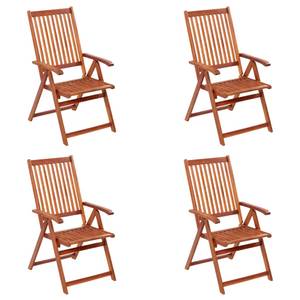 Gartenstühle 4er Set D6362 Braun - Massivholz - 69 x 111 x 57 cm