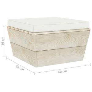 Mobilier de jardin (lot de 8) 3016490-18 Blanc - Bois manufacturé - Bois/Imitation - 60 x 30 x 60 cm