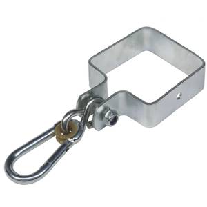 Schaukelschelle mit Karabiner Grau - Metall - 9 x 9 x 4 cm