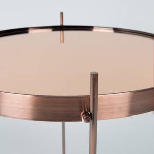 Table basse design ronde Small cuivre Fer / Verre