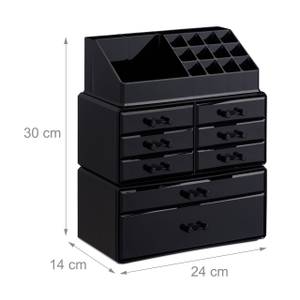 2 x Make Up Organizer schwarz Schwarz