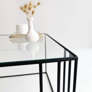 Table basse Doradus Noir - Verre - 55 x 36 x 55 cm