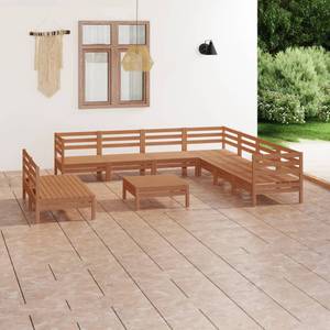 Garten-Lounge-Set Braun - Massivholz - Holzart/Dekor - 64 x 29 x 64 cm