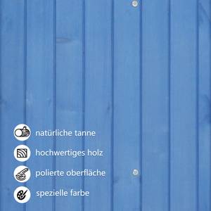 Gartenschrank Homey Ⅱ- Blau - Kunststoff - Massivholz - Holzart/Dekor - 46 x 174 x 124 cm