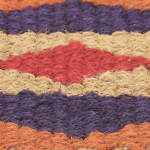 Fußmatte aus Jute 60x40 cm Orange - Violett - Rot - Naturfaser - 60 x 2 x 40 cm