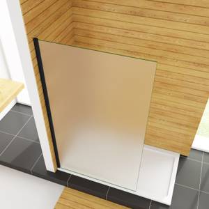 Milchglas Duschwand Walk-In Grau - Glas - 70 x 200 x 1 cm