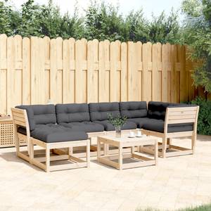 Gartensitzgruppe K641(6-tlg) Braun - Massivholz - 78 x 73 x 64 cm