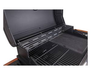 4-Flammen-Gasgrill Schwarz - Metall - 144 x 106 x 56 cm