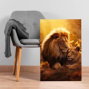 Leinwandbild Lion Romance 80 x 120 cm