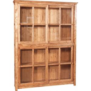 Vitrinenschrank COUNTRY II Braun - Massivholz - 37 x 212 x 154 cm