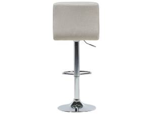 Tabouret de bar MARION Beige - Crème - Argenté