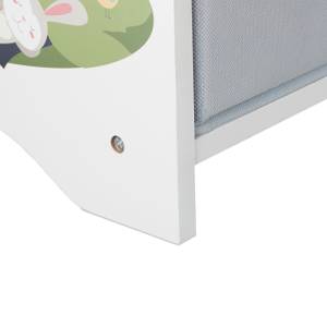 Kinderregal mit 4 Stoffboxen Grau - Hellblau - Weiß