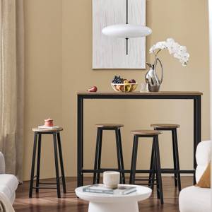 Table + 4 x Tabourets de Bar OGT22-SCH Noir