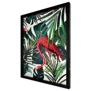 3D-Collage-Bild Flamingo Papier - 64 x 82 x 4 cm