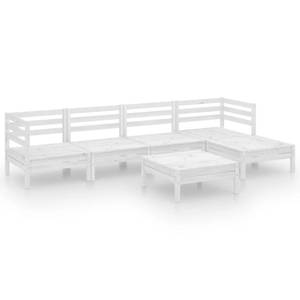 Garten-Lounge-Set Weiß - Massivholz - Holzart/Dekor - 64 x 29 x 64 cm