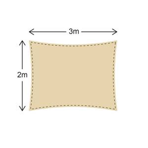 Voile d'ombrage RE6342 2 x 3 cm