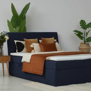 Boxspringbett Liberty Pocket Visco Blau - Breite: 180 cm