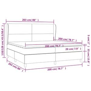 Bettgestell-K-6920 Blau - Holzwerkstoff - 203 x 118 x 203 cm