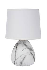 Tischlampe MARMO Weiß - Keramik - 16 x 26 x 16 cm
