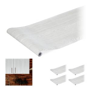 5 x Klebefolie Möbel weiß Weiß - Kunststoff - 45 x 1 x 200 cm
