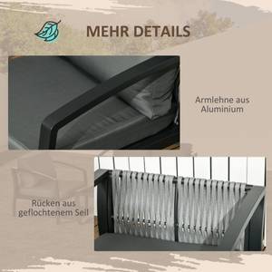 Garten Sessel Set 84G-019V00LG Metall - 69 x 61 x 123 cm