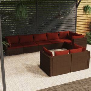 Garten-Lounge-Set (8-teilig) 3013637-17 Braun - Rot - Rotbraun - Anzahl Teile im Set: 8