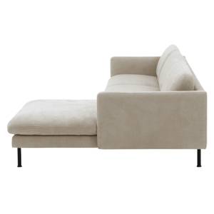 Nathan Longchair rechts mit 2,5-Sitzer Beige - Textil - Holz teilmassiv - 286 x 78 x 160 cm