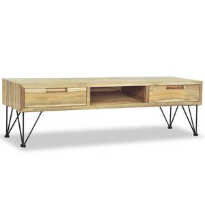 TV-Schrank 244575 Braun - Massivholz - Holzart/Dekor - 35 x 35 x 120 cm