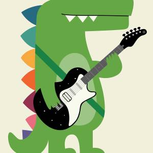 Tableau enfant rock croco 30 x 45 cm