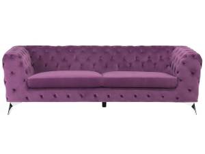 3-Sitzer Sofa SOTRA Violett - Silber