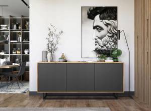 Sideboard APOLLO Loft Graphit - Eiche Wotan Dekor