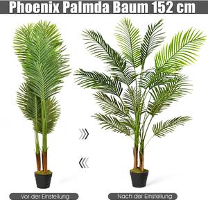Kunstbaum Phoenix Palme Grün - Kunststoff - 18 x 150 x 18 cm
