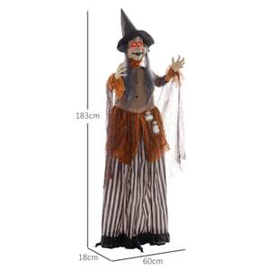 Halloween-Dekoration 844-874V00BN Schwarz - Textil - 18 x 183 x 60 cm