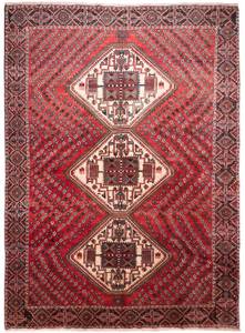 Sharbabak - 256x189cm Rot - Naturfaser - 189 x 1 x 256 cm