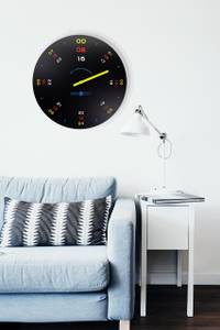 Horloge murale design THE FUNCTIONAL. Noir - Métal - Matière plastique - 35 x 35 x 3 cm