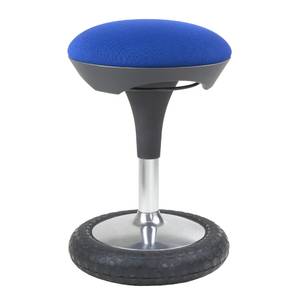 Bürohocker Sitness 20 Kunstfaser / Aluminium - Blau / Schwarz - Blau