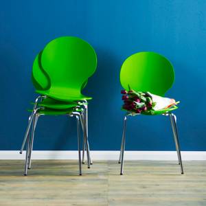 Chaises Bristol I (lot de 2) Imitation hêtre - Vert pomme